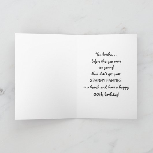 Geburtstag für ihre lustige Karte (Innenseite)