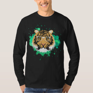 Geburtstag für Junge Coole Tiger gestreiftes Tier T-Shirt