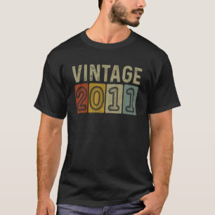 Geburtstag für Jungen Mädchen Vintag 2011 Grafik T-Shirt