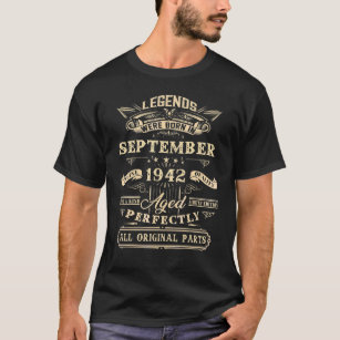 Geburtstag für Legenden Geboren im September 1942  T-Shirt