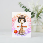 Geburtstag für Mädchen Postkarte (Stehend Vorderseite)