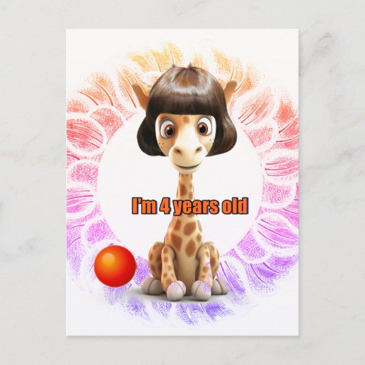 Geburtstag für Mädchen Postkarte (Vorderseite)