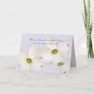 Geburtstag für Mama-Krebse-Blüten auf lila Karte