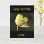 **GEBURTSTAG FÜR MEINE NIECE** Karte (Gelbe Blume)