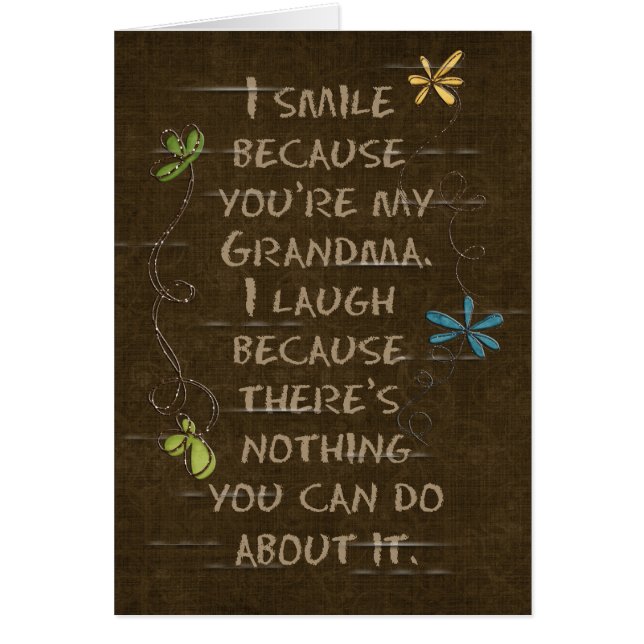 Geburtstag für Oma-Blumen-Glitzer auf braun (Vorne)