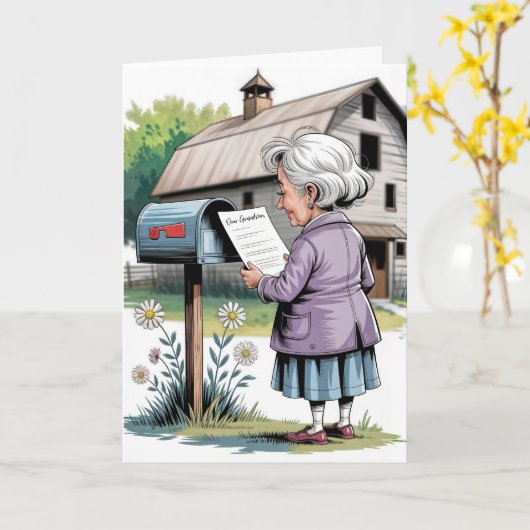 Geburtstag für Oma Karte (Gelbe Blume)