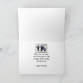 Geburtstag für Radfahrer Spaß Vintages Foto Karte (Innenseite)