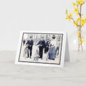 Geburtstag für Radfahrer Spaß Vintages Foto Karte (Gelbe Blume)