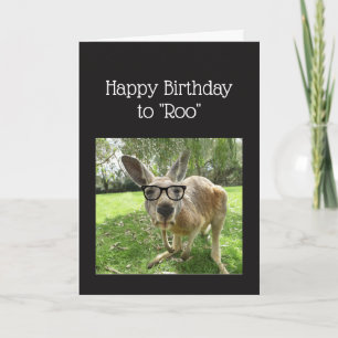 Geburtstag für Roo Spaß Känguru Australien Tier Ku Karte
