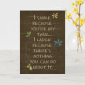 Geburtstag für Zwillingsblumen-Spaß-Glitzer Karte (Gelbe Blume)