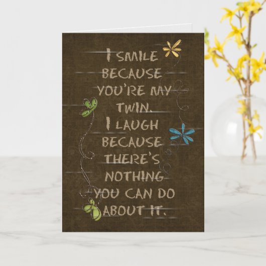 Geburtstag für Zwillingsblumen-Spaß-Glitzer Karte (Gelbe Blume)