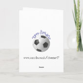 Geburtstag Fußball Geschenke Karte (Rückseite)