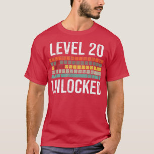 Geburtstag Gamer Geburtstag für Männer Level 20 Un T-Shirt