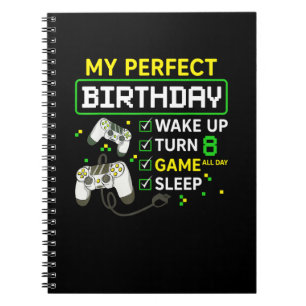 Geburtstag Gaming Boy Geburtstagsgeschenk für Game Notizblock