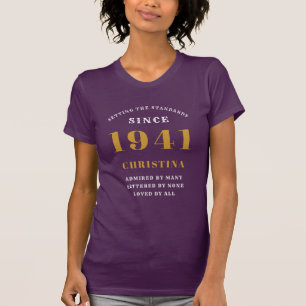 Geburtstag Geboren 1941 Maßstäbe für Lila Frauenre T-Shirt