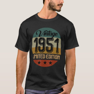 Geburtstag Geboren 1951 Vintag T-Shirt