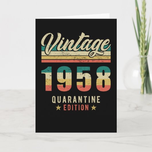 Geburtstag Geboren 1958 Karte (Vorderseite)