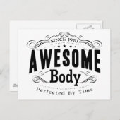 Geburtstag Geboren 1970 Phantastischer Körper Postkarte (Vorne/Hinten)