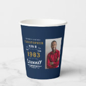 Geburtstag Geboren 1983 Foto Template Legend Pappbecher (Rückseite)