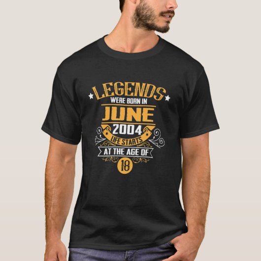 Geburtstag Geboren im Juni 2004 T-Shirt (Vorderseite)