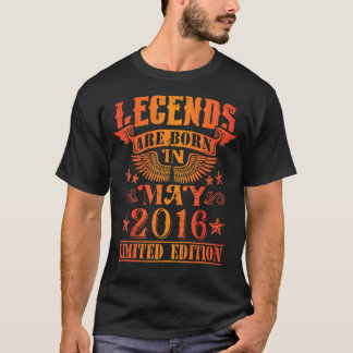 Geburtstag Geboren Mai 2016 Jahr gebrauchte Legend T-Shirt