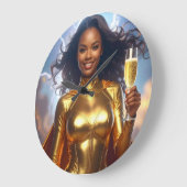 Geburtstag & Geburtstag Superheld Große Wanduhr (Winkel)