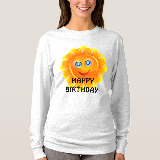 GEBURTSTAG: Geburtstagsaufkleber für Sonnenschein T-Shirt (Vorderseite)