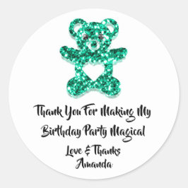 Geburtstag Gefallen Mint Green Heart Baby Sweet Be Runder Aufkleber