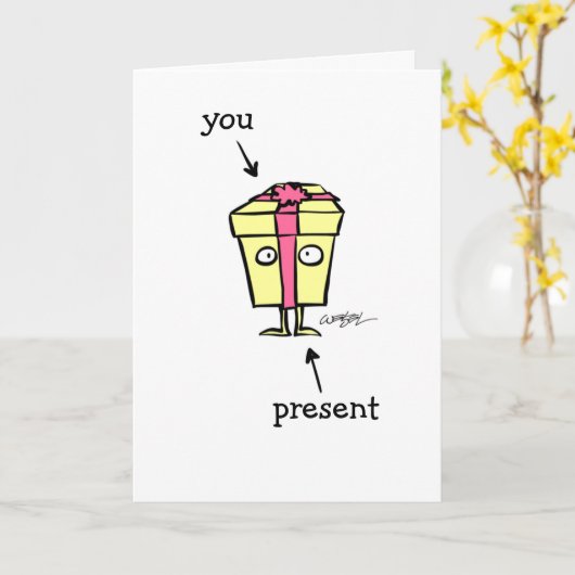 Geburtstag gegenwärtig karte (Gelbe Blume)