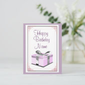 Geburtstag gegenwärtig postkarte (Stehend Vorderseite)