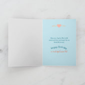 Geburtstag, geheime Pal, Aquarellvögel und Blume Karte (Innenseite)