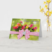 Geburtstag - geheimer Kumpel - Zinnias Karte (Gelbe Blume)