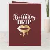 Geburtstag - geklappte Grußkarte Karte (Rückseite)