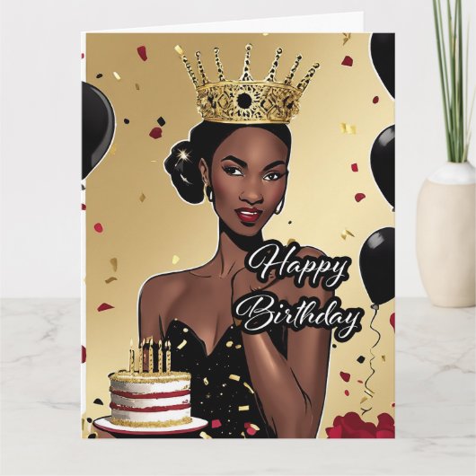 Geburtstag - geklappte Grußkarte Karte (Vorderseite)