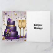 Geburtstag - geklappte Grußkarte Karte (Innenseite)