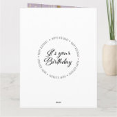 Geburtstag - geklappte Grußkarte Karte (Rückseite)