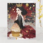 Geburtstag - geklappte Grußkarte Karte (Gelbe Blume)