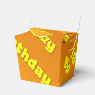 Geburtstag (Gelb) Geschenkschachtel
