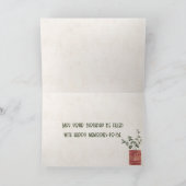 Geburtstag gepunktete Pflanze auf der Bank Karte (Innenseite)