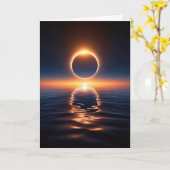 Geburtstag Gesamter Sonneneinbruch über Meerwasser Karte (Gelbe Blume)
