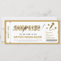 Geburtstag Geschenk Konzert Ticket Vorlage zeigen