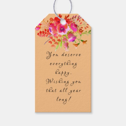 Geburtstag Geschenkanhänger (Vorderseite)