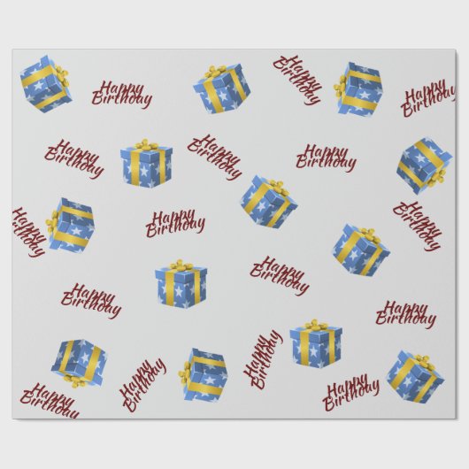 Geburtstag Geschenkpapier (Flach)