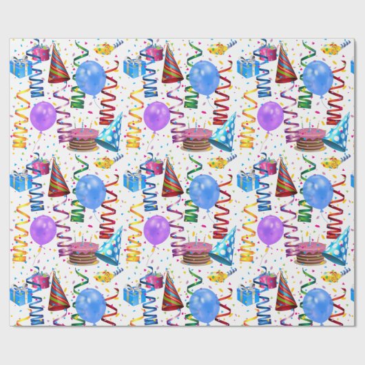 Geburtstag Geschenkpapier (Flach)