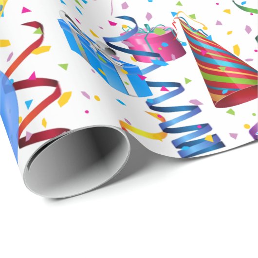 Geburtstag Geschenkpapier (Rolleneckpunkt)