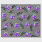 Geburtstag Geschenkpapier (Flach)