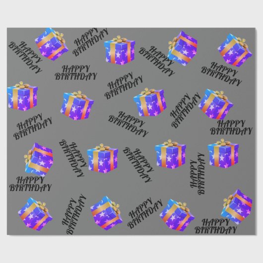 Geburtstag Geschenkpapier (Flach)