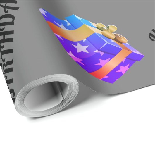 Geburtstag Geschenkpapier (Rolleneckpunkt)