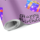 Geburtstag Geschenkpapier (Rolleneckpunkt)