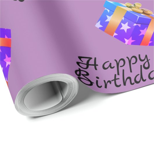 Geburtstag Geschenkpapier (Rolleneckpunkt)